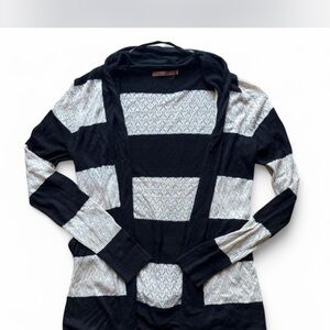 Belldini Striped Knit Women's Cardigan Sweater